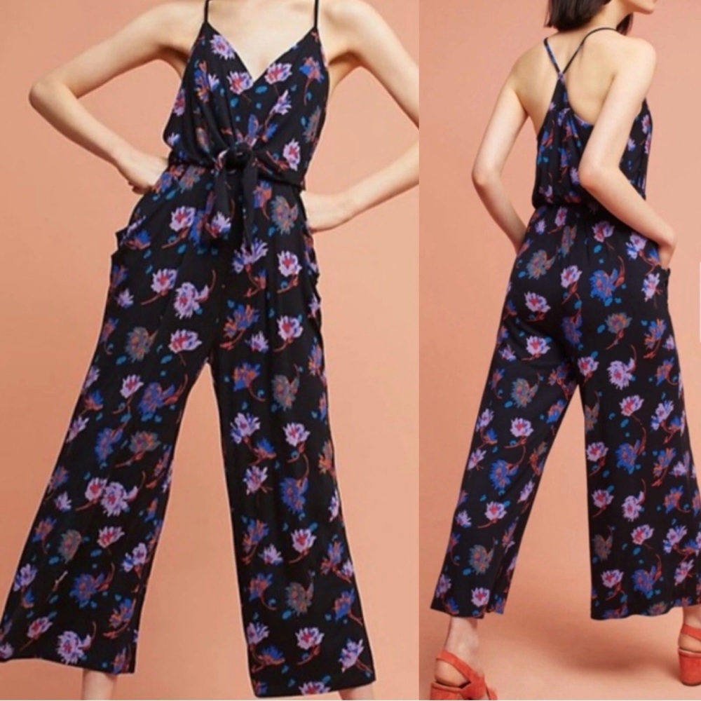 ANTHROPOLOGIE Moulinette Soeurs WILLA TIE WAIST JUMPSUIT